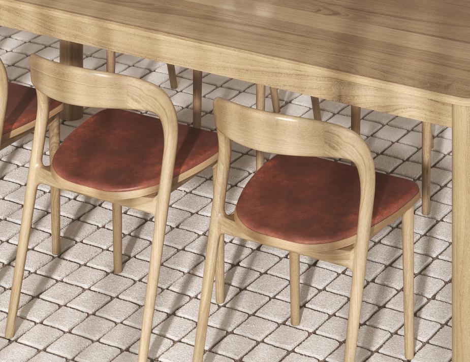 Nordica Dining Table Mia Dining Chair Tan 03