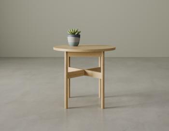 Nordica Solid Oak Round Side Table 