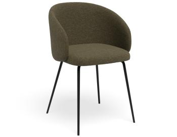 Henley Dining Chair - Black Legs - Forest Green Fabric 