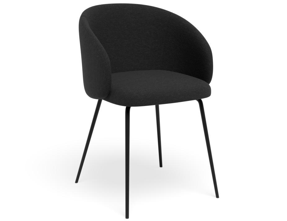 P 1 Henley Chair Metalleg Anthracite Black