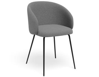 Henley Dining Chair - Black Legs - Soho Grey Fabric 
