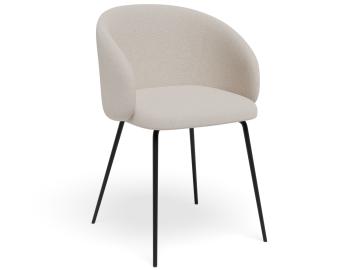 Henley Dining Chair - Black Legs - Fawn Beige Fabric