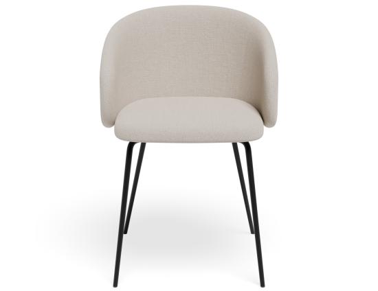 P 4 Henley Chair Metalleg Beigefawn Black
