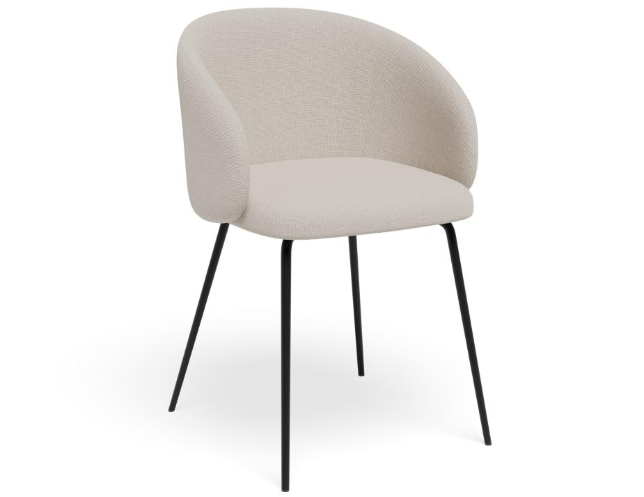 P 1 Henley Chair Metalleg Beigefawn Black