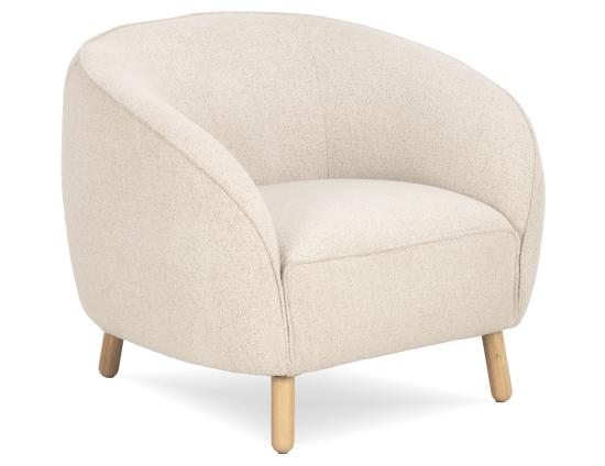 Willow Occasional Chair - Oak Legs - Ivory Cream Fabric