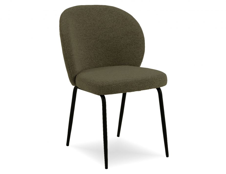 Iris Chair Army Green Front Three Quarter Profile