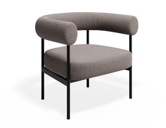 Marlowe Occasional Chair - Black Legs - Grey Oyster Fabric