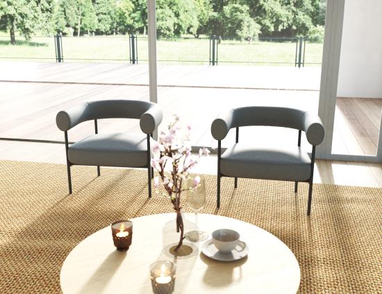 L 3 Marlowe Loungechair Stonegrey