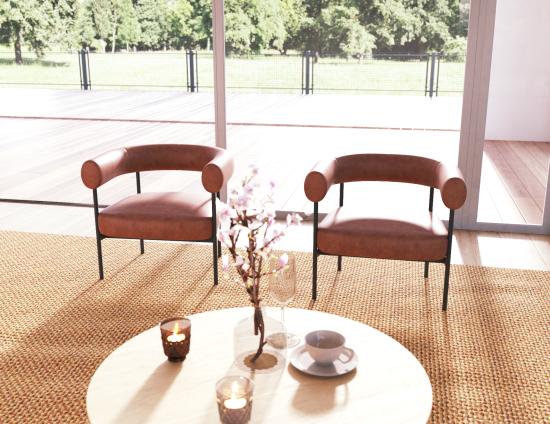 L 3 Marlowe Loungechair Retrobrandy