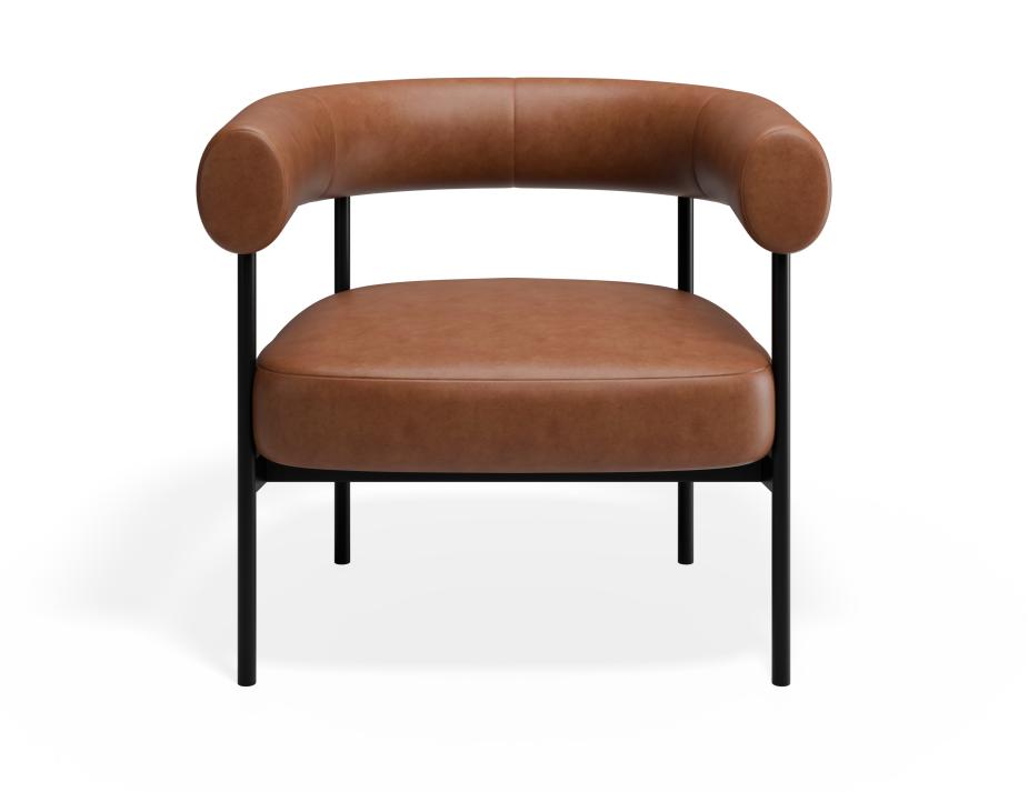 P 4 Marlowe Loungechair Black Brandy