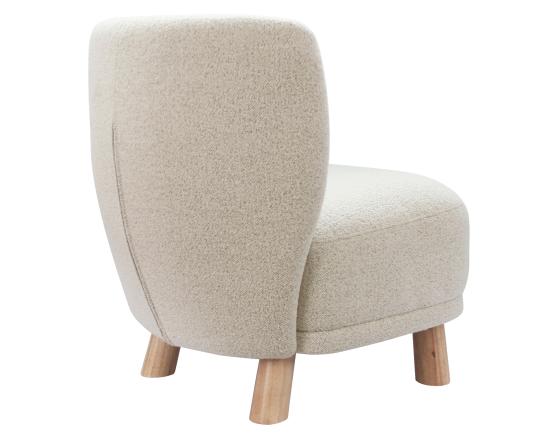 August Occasional Chair - Oak Legs - Ivory Cream Fabric