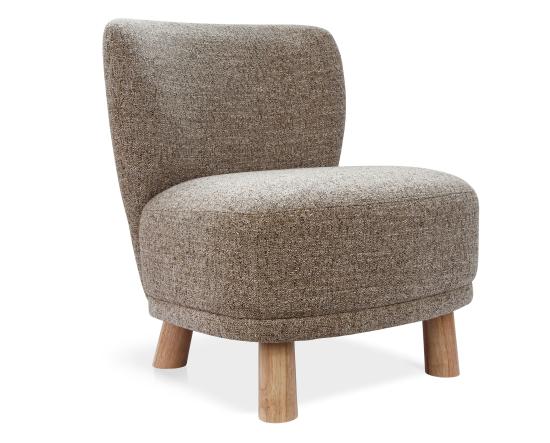August Occasional Chair - Oak Legs - Biscotti Fabric
