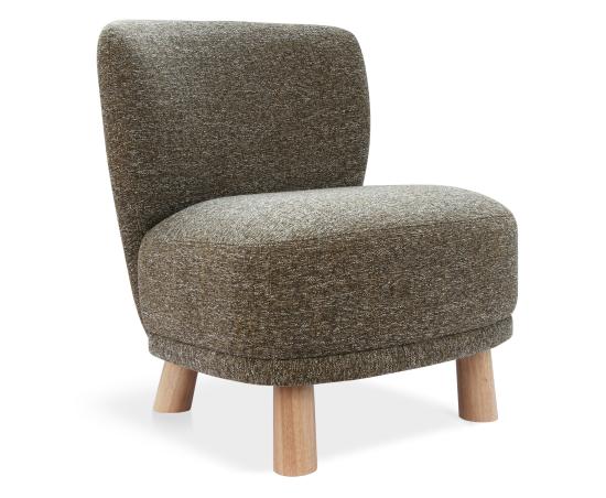 August Occasional Chair - Oak Legs - Kelly Green Fabric