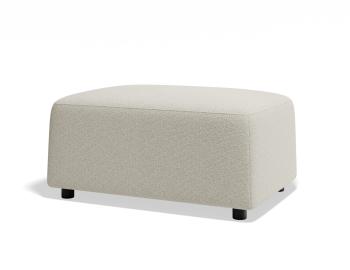 Atticus Ottoman Foot Stool - Ivory Cream Fabric
