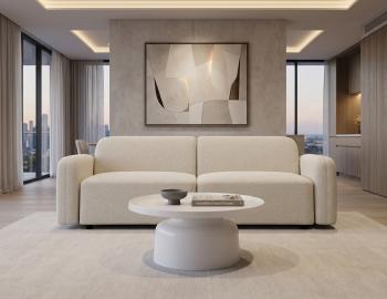 Atticus Modular Sofa 2 Seater - Ivory Cream Fabric
