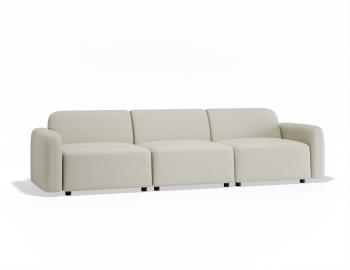 Atticus Modular Sofa 3 Seater - Ivory Cream Fabric