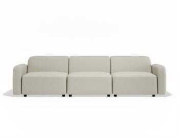 Atticus Modular Sofa 3 Seater - Ivory Cream Fabric