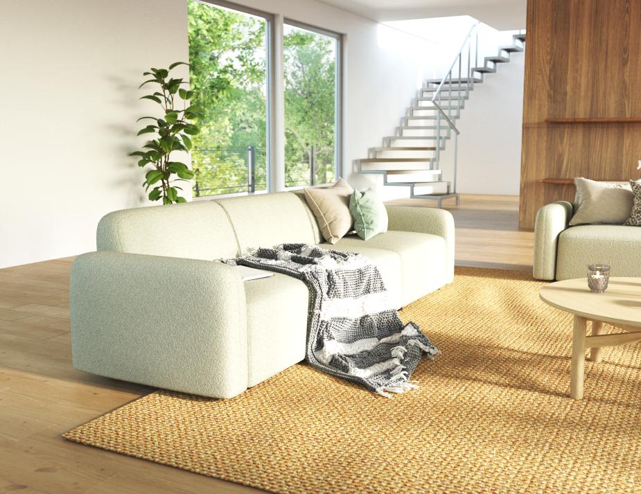 L 1 Atticus Ivorycream 3seater