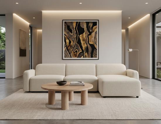 Modern Sofa Boucle Fabric