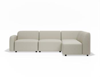 Atticus Modular Sofa - Config A or B Chaise Return - Ivory Cream Fabric
