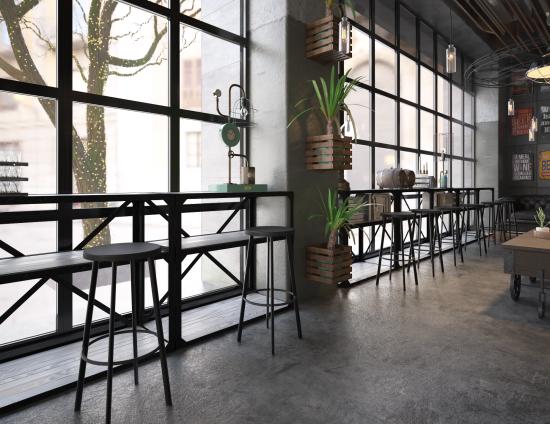 Atlas Barstool Ashblack Lifestyle