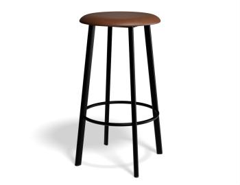 Atlas Bar Stool Black Frame Vintage PU Seat