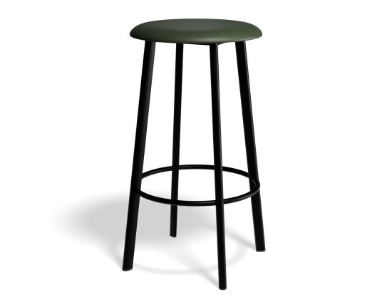 P 1 Atlas Kitchenstool Blackframe PU Green