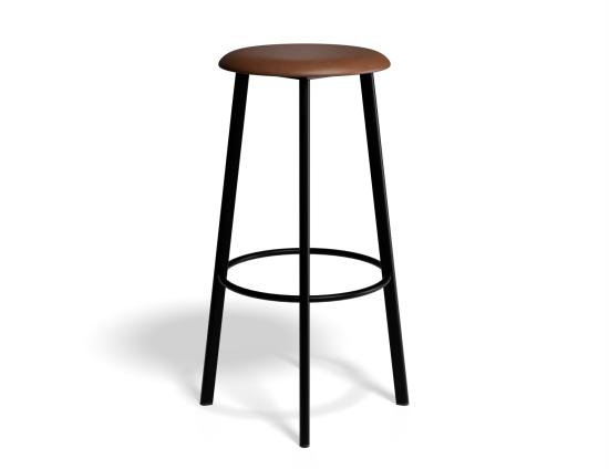 P 2 Atlas Barstool Blackframe PU Tan
