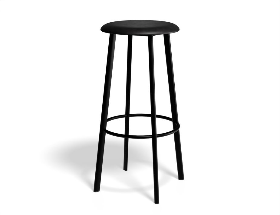 P 1 Atlas Barstool Blackframe PU Black