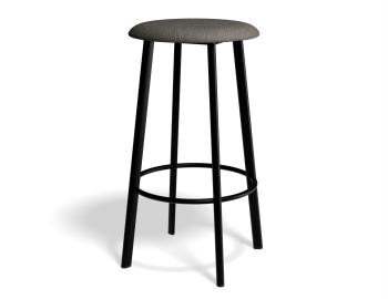 Atlas Bar Stool Black Frame Fabric Seat