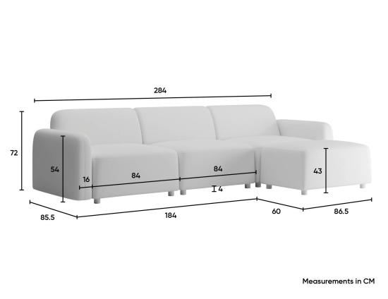 P 4 Atticus 3seaterottoman Measurements