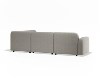 Atticus Modular Sofa - Config A or B Chaise Return - Oyster Grey Fabric