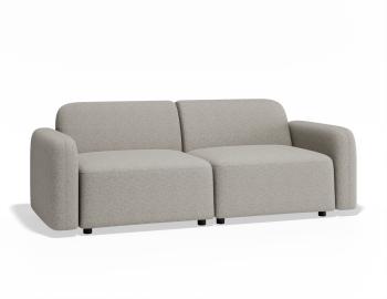Atticus Modular Sofa 2 Seater - Oyster Grey Fabric