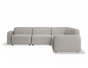 Atticus Modular Sofa - Config C Corner - Oyster Grey Fabric