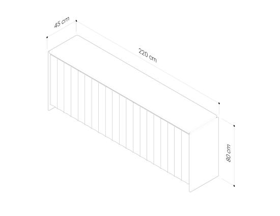 Bond Buffet Table 2200 Measurement
