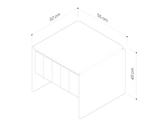 Bryce Side Table Measurement