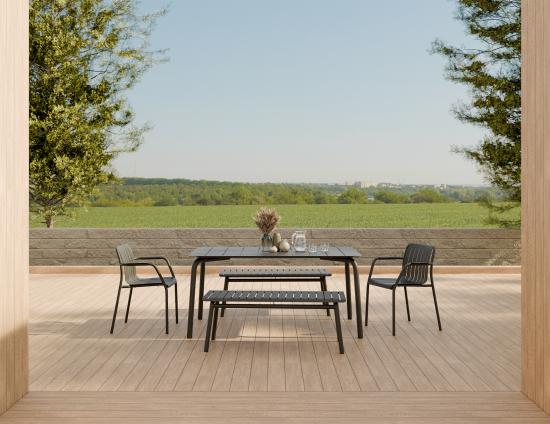 L 1 Roku Diningtable 160 Bench Charcoal Residential