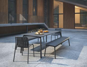 Roku Outdoor Bench 190cm - Matte Charcoal