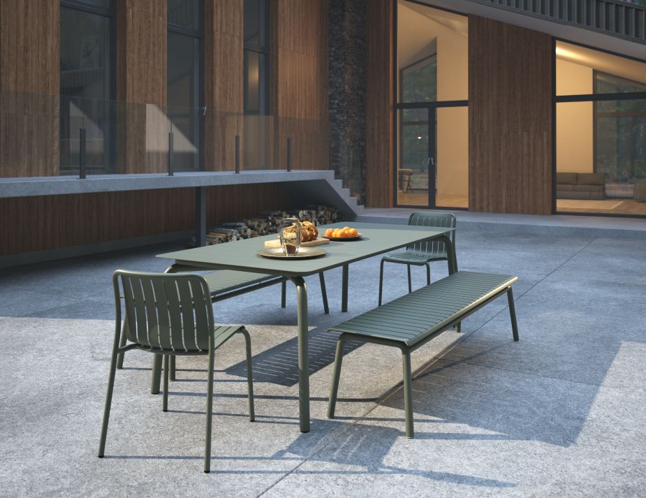 L 2 Roku Diningsetbenches Green1