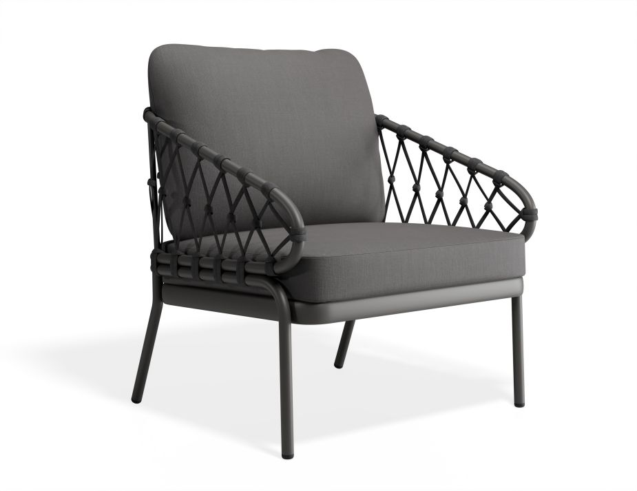 P 1 Kara Loungechair Charcoal