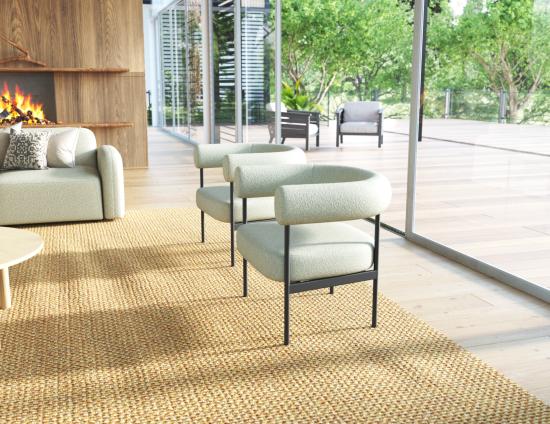 L 2 Marlowe Loungechair Ivorycream