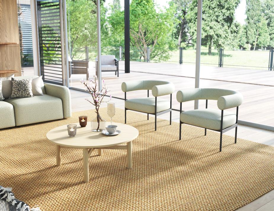 L 1 Marlowe Loungechair Ivorycream