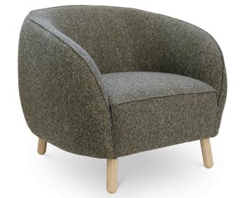 Willow Occasional Chair - Oak Legs - Kelly Green Fabric