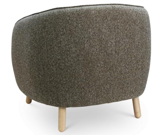 Willow Occasional Chair - Oak Legs - Kelly Green Fabric