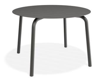 Roku Round Outdoor Dining Table 120cm - Matte Charcoal