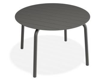 Roku Round Outdoor Dining Table 120cm - Matte Charcoal