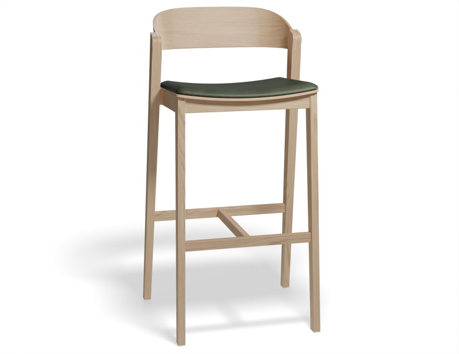 Grayson 75cm Barstool Natural Greenpu