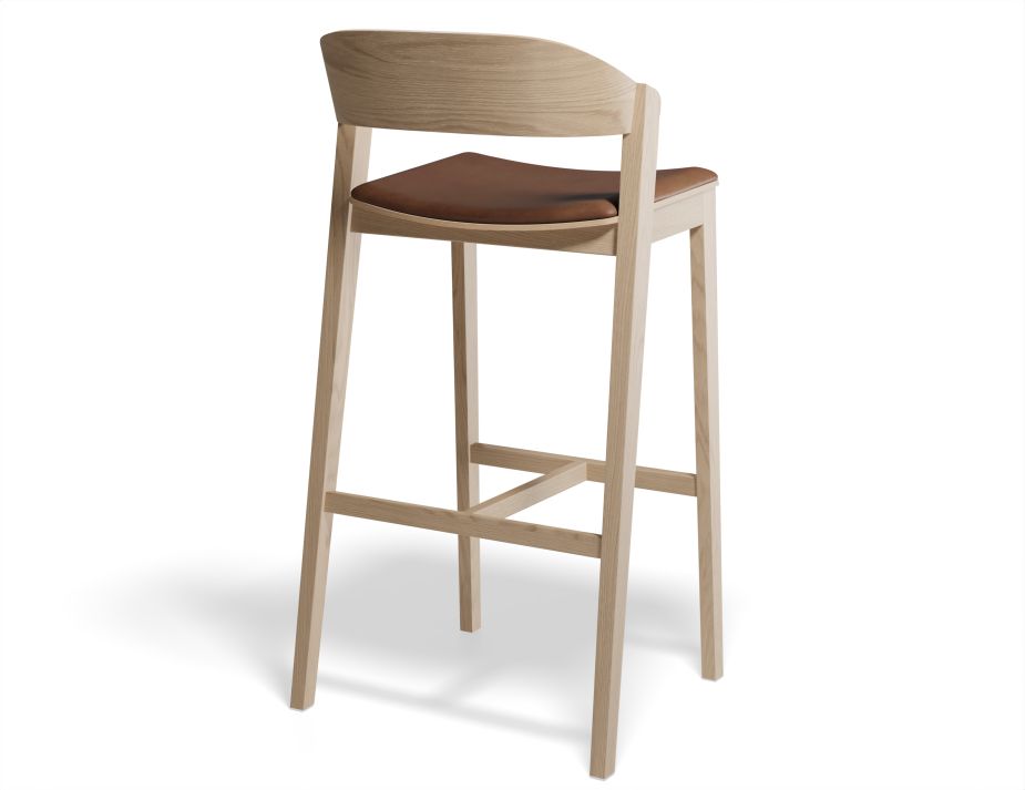 Grayson 75cm Barstool Natural Tanpu Back