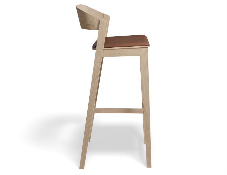 Grayson 75cm Barstool Natural Tanpu Side