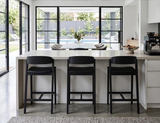 Black Bar Stool In A Modern House